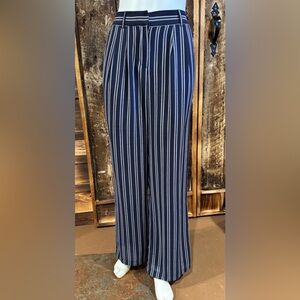 Michael Kors Navy & White Striped Pants